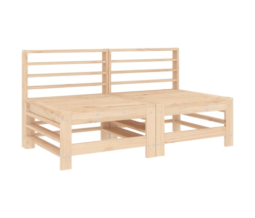 Juego de muebles de jardín 4 piezas madera maciza de pino