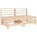 Juego de muebles de jardín 4 piezas madera maciza de pino