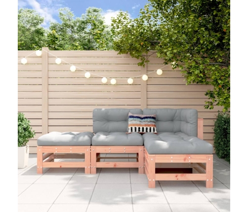 Juego de muebles de jardín 4 pzas madera maciza abeto Douglas