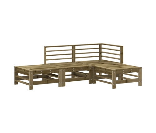 Juego de muebles de jardín 4 pzas madera de pino impregnada