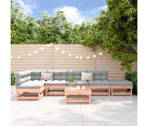 Juego de muebles de jardín 7 pzas madera maciza abeto Douglas