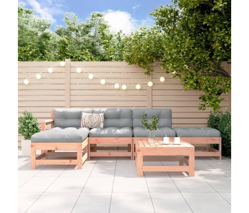 Juego de muebles de jardín 6 pzas madera maciza abeto Douglas