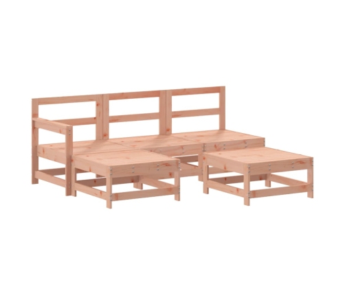 Juego de sofás de jardín 5 pzas madera maciza de abeto Douglas