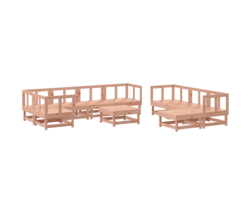 Juego de muebles de jardín 10 pzas madera maciza abeto Douglas