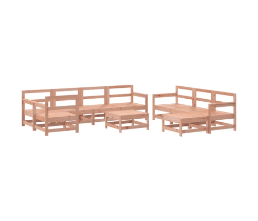Juego de muebles de jardín 10 pzas madera maciza abeto Douglas