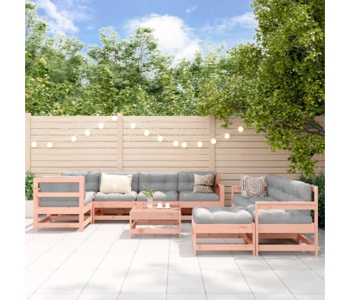 Juego de muebles de jardín 10 pzas madera maciza abeto Douglas