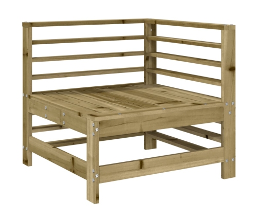 Juego de muebles de jardín 8 pzas madera de pino impregnada