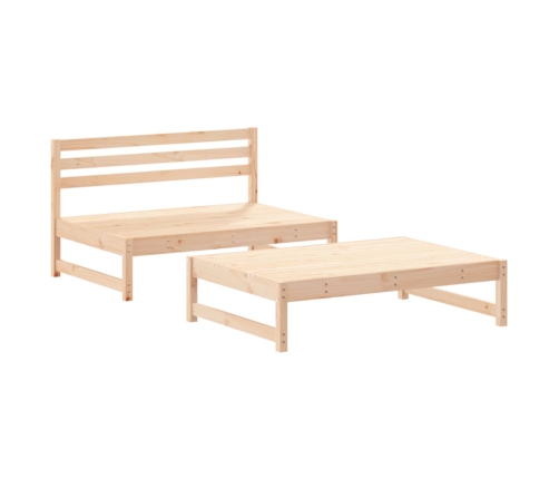 Juego de muebles de jardín 2 piezas madera maciza de pino
