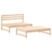 Juego de muebles de jardín 2 piezas madera maciza de pino