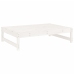 Juego de muebles de jardín 2 piezas madera maciza pino blanco