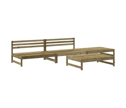 Juego de muebles de jardín 4 pzas madera de pino impregnada