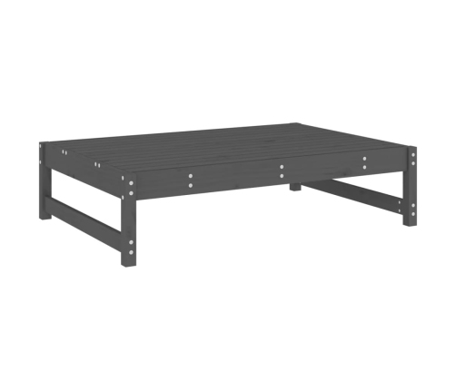 Mesa y taburetes altos jardín 6 pzas madera maciza de pino gris