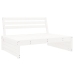 Juego de muebles de jardín 2 piezas madera maciza pino blanco
