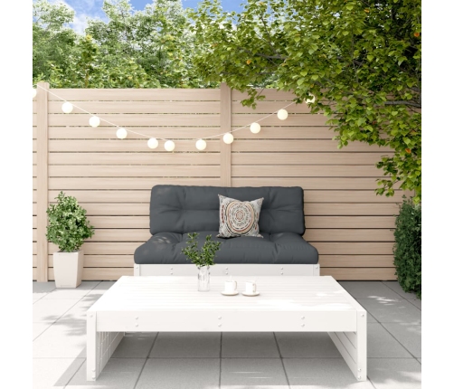Juego de muebles de jardín 2 piezas madera maciza pino blanco