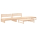 Juego de muebles de jardín 4 piezas madera maciza de pino