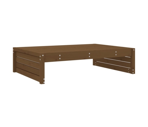 Juego de sofás de jardín 5 pzas madera maciza pino marrón miel