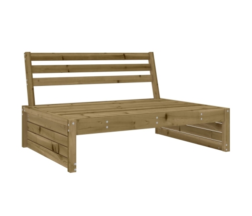 Juego de sofás de jardín 5 piezas madera de pino impregnada