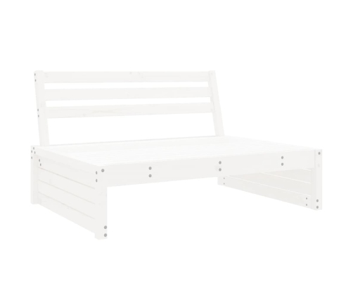 Juego de muebles de jardín 6 piezas madera maciza pino blanco