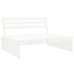 Juego de muebles de jardín 6 piezas madera maciza pino blanco