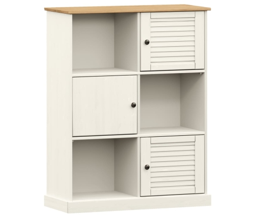 Librería VIGO madera maciza de pino blanco 90x35x114,5 cm