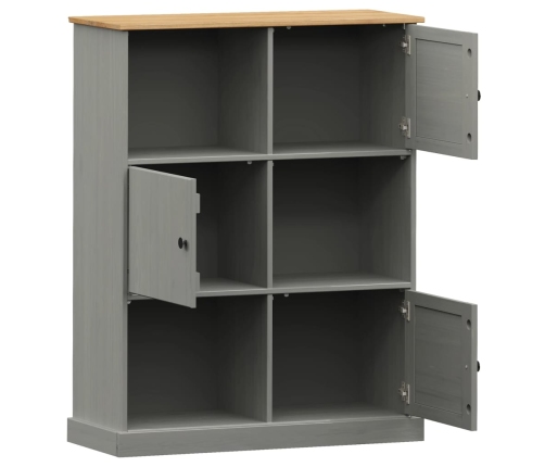 Librería VIGO madera maciza de pino gris 90x35x114,5 cm