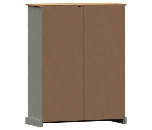 Librería VIGO madera maciza de pino gris 90x35x114,5 cm