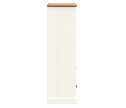 vidaXL Librería VIGO madera maciza de pino blanco 60x35x114,5 cm