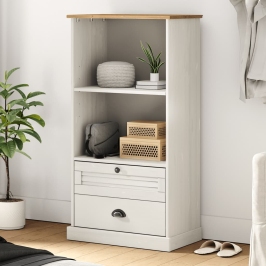 Librería VIGO madera maciza de pino blanco 60x35x114,5 cm