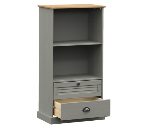 Librería VIGO madera maciza de pino gris 60x35x114,5 cm