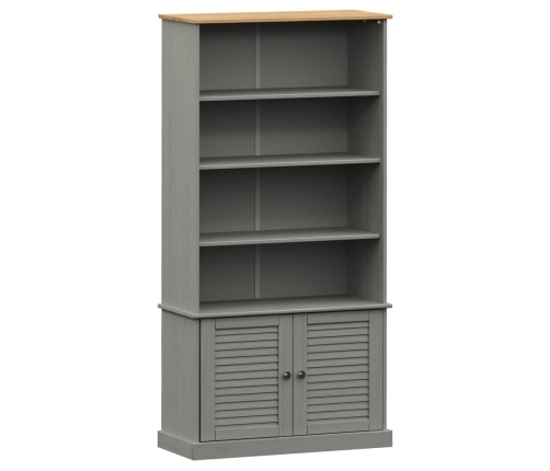 Librería VIGO madera maciza de pino gris 85x35x170 cm