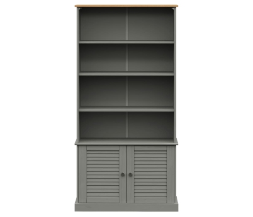 Librería VIGO madera maciza de pino gris 85x35x170 cm