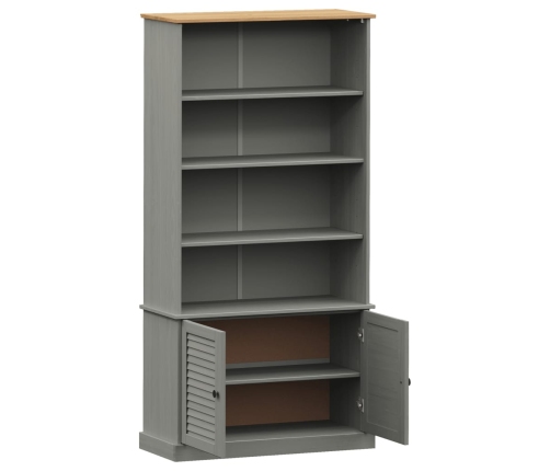 Librería VIGO madera maciza de pino gris 85x35x170 cm