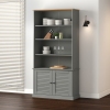 vidaXL Librería VIGO madera maciza de pino gris 85x35x170 cm