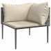 Set de muebles de jardín 5 pzas y cojines ratán sintético gris