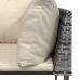 Set de muebles de jardín 5 pzas y cojines ratán sintético gris