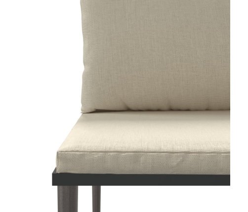 Set de muebles de jardín 5 pzas y cojines ratán sintético gris