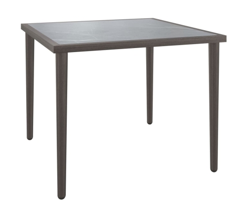 Set de muebles de jardín 5 pzas y cojines ratán sintético gris