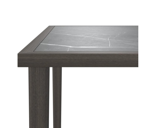 Set de muebles de jardín 5 pzas y cojines ratán sintético gris