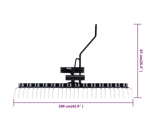 Escarificador para tractor cortacésped 109 cm