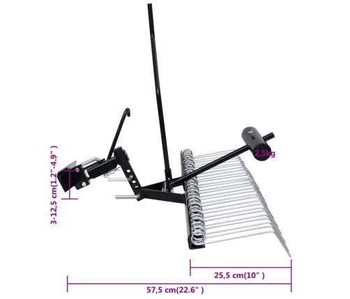 Escarificador para tractor cortacésped 109 cm