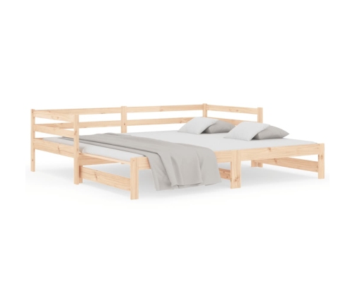 Sofá cama extraíble madera maciza de pino 2x(90x190) cm