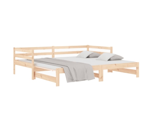 Sofá cama extraíble madera maciza de pino 2x(90x190) cm