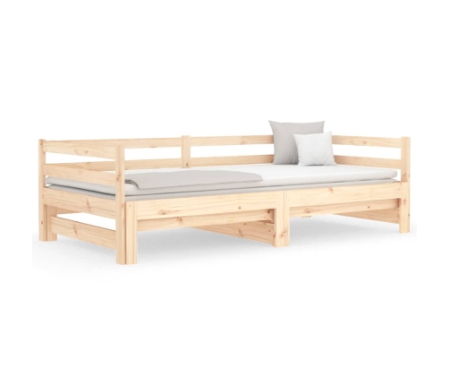 Sofá cama extraíble madera maciza de pino 2x(90x190) cm