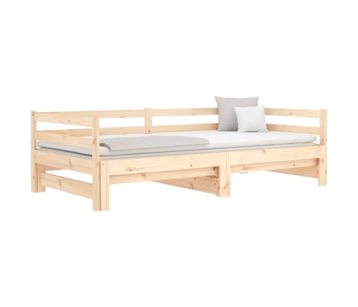 Sofá cama extraíble madera maciza de pino 2x(90x190) cm