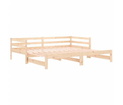 Sofá cama extraíble madera maciza de pino 2x(90x190) cm