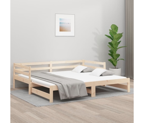 Sofá cama extraíble madera maciza de pino 2x(90x190) cm