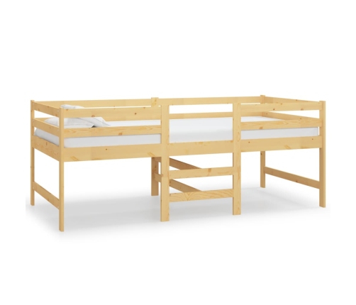 Estructura de cama sin colchón madera maciza de pino 90x200 cm