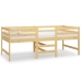 Estructura de cama sin colchón madera maciza de pino 90x200 cm