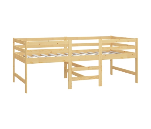 Estructura de cama sin colchón madera maciza de pino 90x200 cm