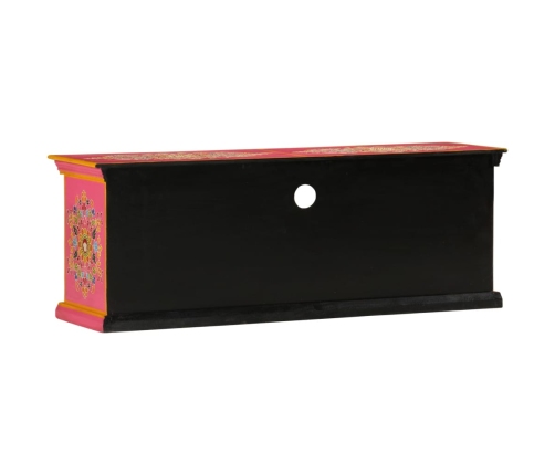 Mueble de TV madera maciza de mango rosa 110x30x40 cm